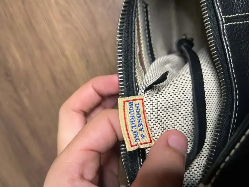 Dooney & Bourke All Weather Leather Pebbled Small Crescent Hobo Shoulder Bag